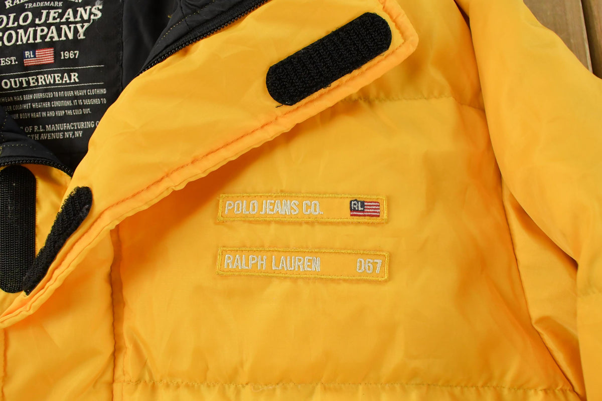 Vintage 1990s Ralph Lauren Polo Sport Down Puffer Jacket Men's Large Men's Medium