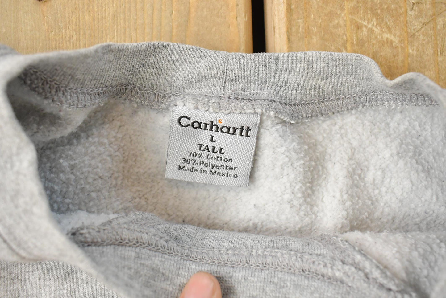 Vintage 1990s Carhartt Embroidered Logo Crewneck Sweatshirt Men's Large Tall