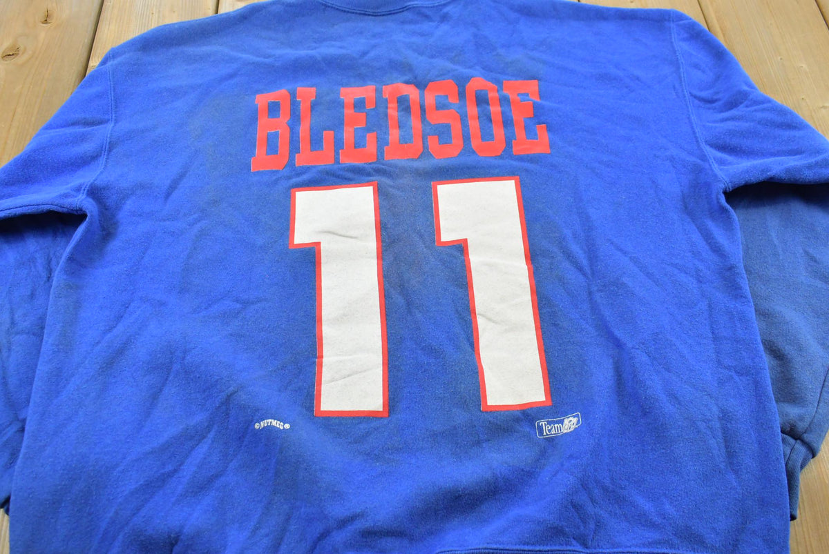 Vintage 1990s New England Patriots Drew Bledsoe #11 Crewneck Sweatshirt Men's XL