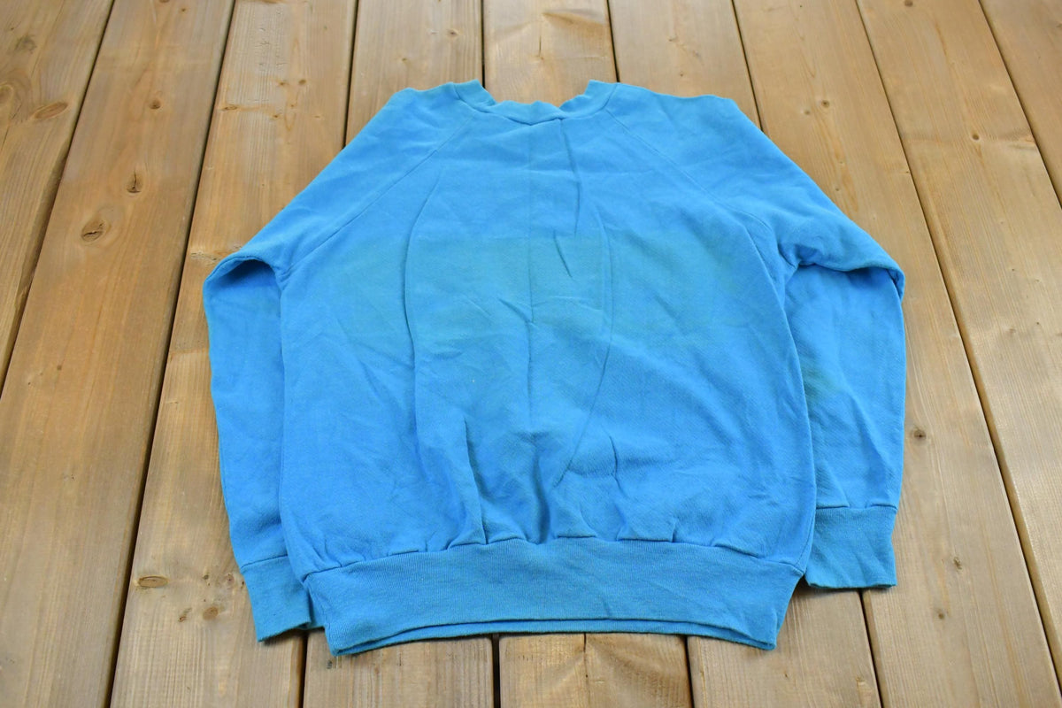 Vintage 1980s California Beach Raglan Crewneck Sweatshirt Men's S / Travel Souvenir / Americana / Made in USA