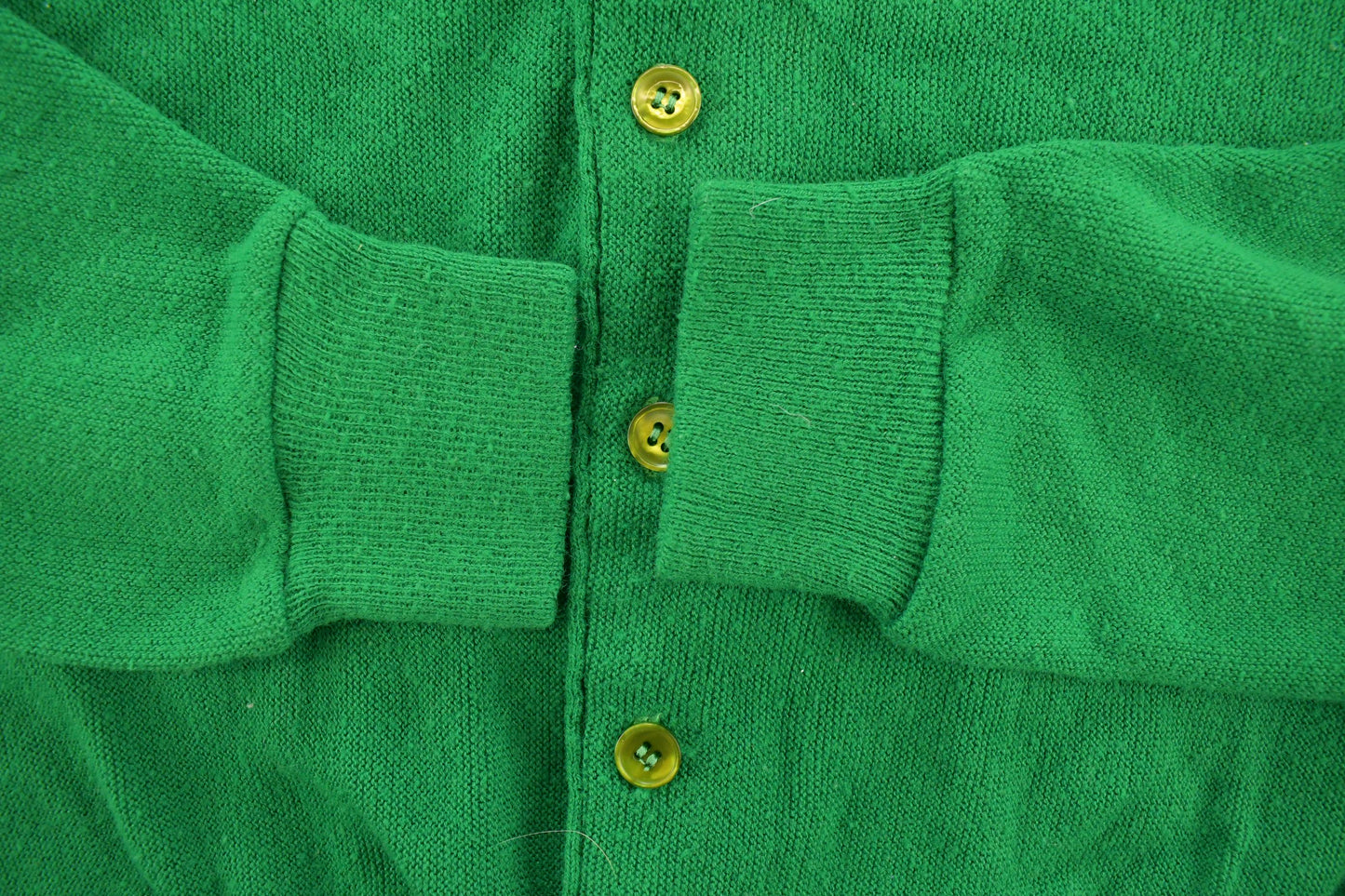 Vintage 1980s Jantzen Green Knit Cardigan Sweater Men's M