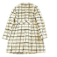 Vintage 1990s DKNY Wool Plaid Trench Coat Women's Medium