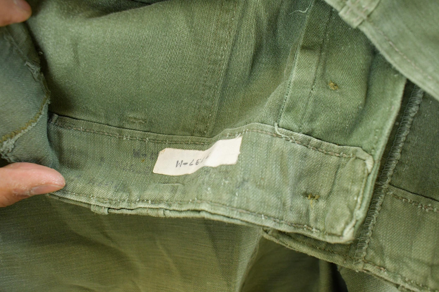 Vintage 1960s Military OG-107 Starched Sateen Fatigue Pants Men's 32 x 31