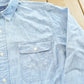Vintage 1990s Polo Ralph Lauren Chambray RL Quality Goods American Flag Embroidered Button Down Shirt Men's L