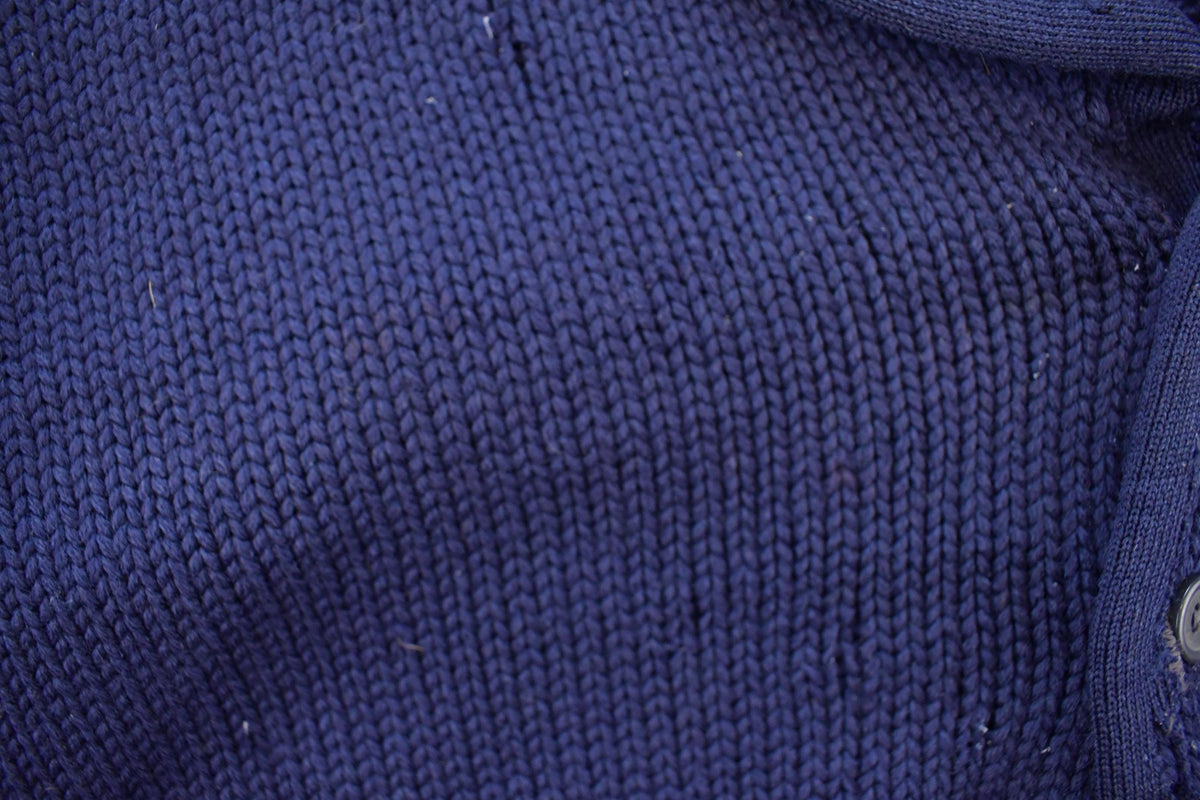 Vintage 1970s Thrashed L.L. Bean Knitted Cardigan Sweater Men's M