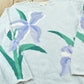 Vintage 1990s Belle Isle Cotton Ramie Knit Flowers Sweater Women's M