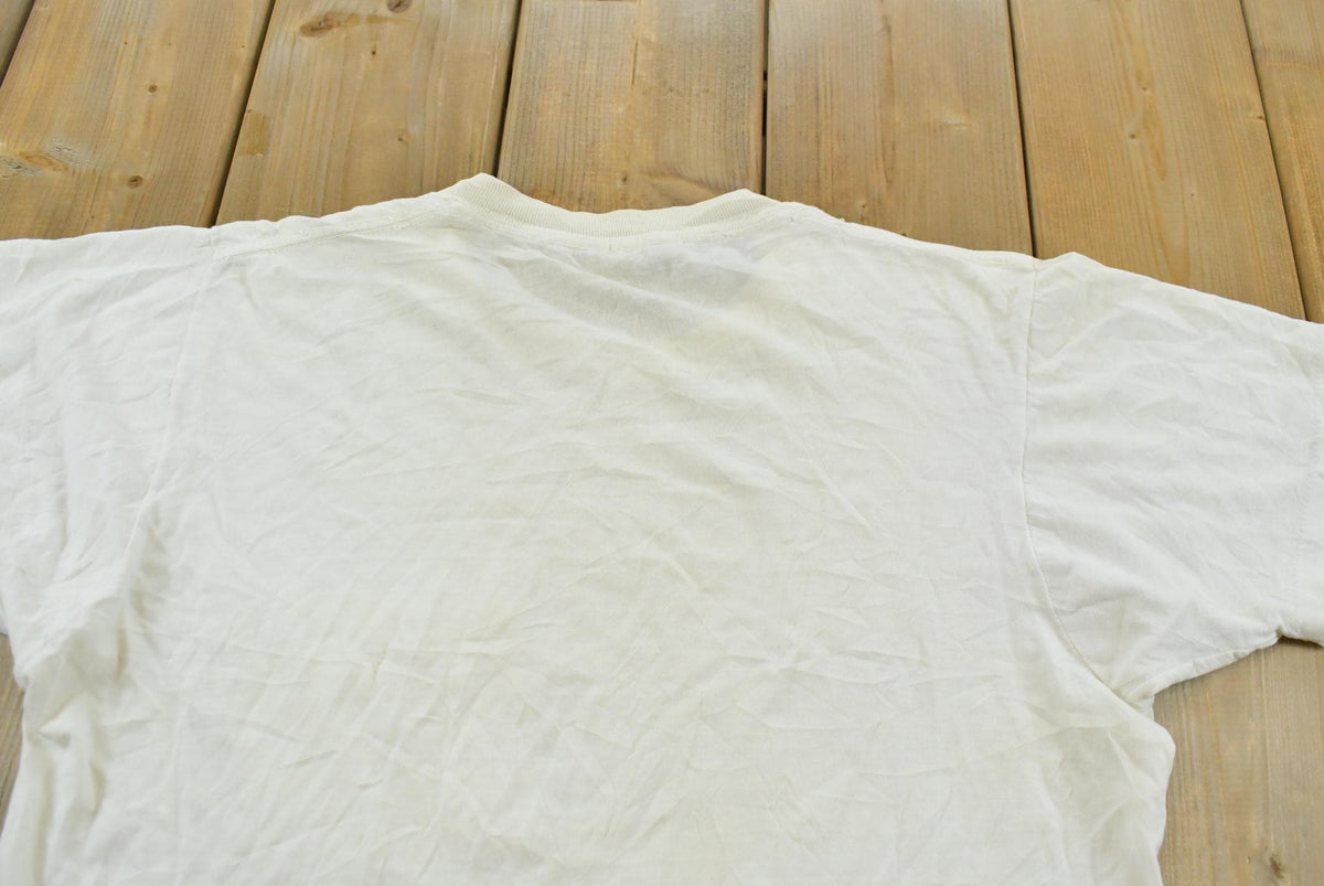 Vintage 1980s Blank White Pocket T-Shirt Men's M