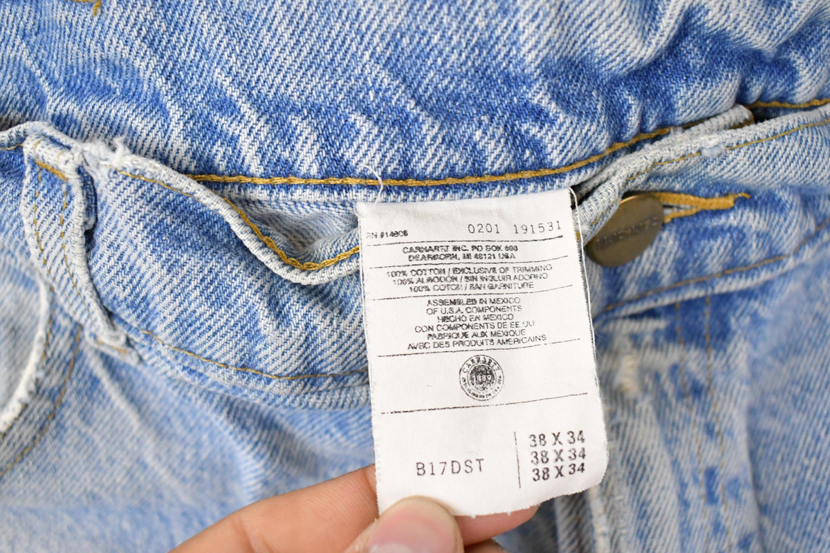 Vintage 1990s Carhartt Distressed Workwear Denim Jeans Men's 36 x 33