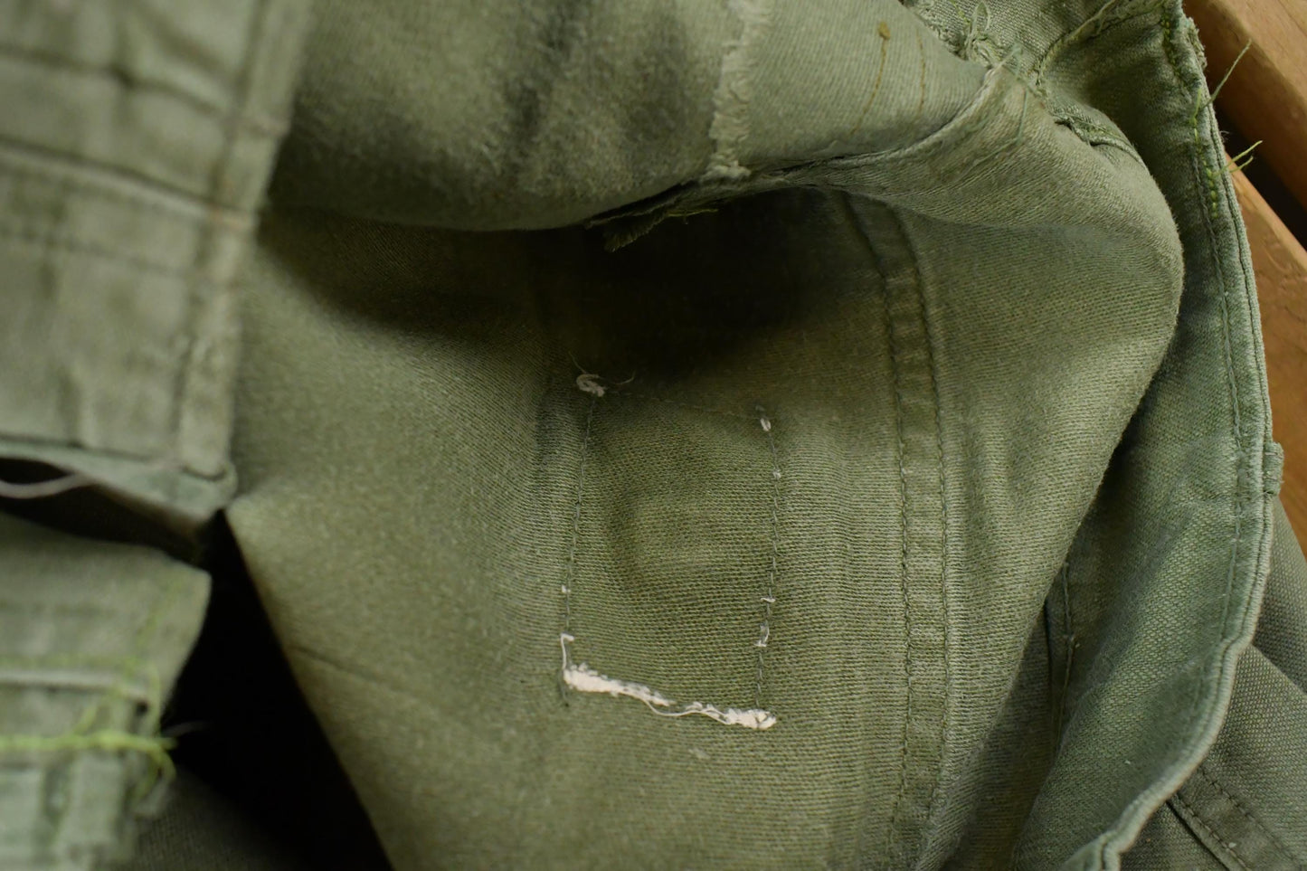 Vintage 1970s Military OG-107 Starched Sateen Fatigue Pants Men's 32 x 32