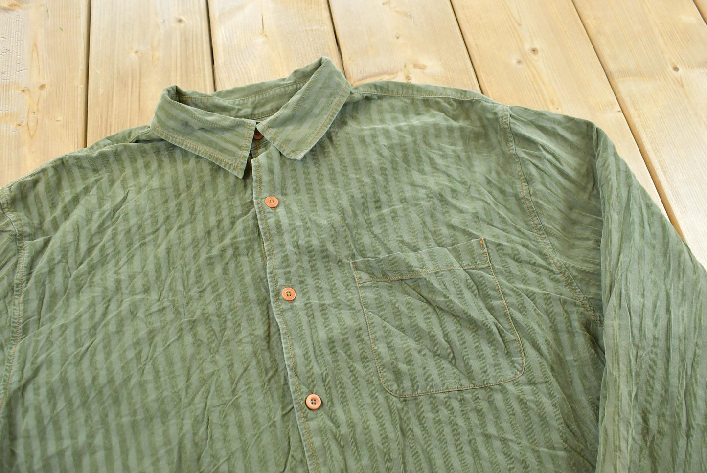 Vintage 1990s The Territory Ahead Striped Button Up Shirt Men's XL
