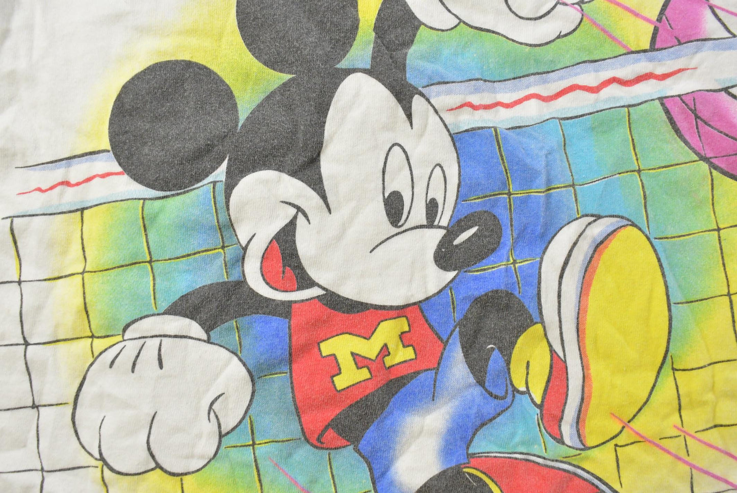 Vintage 1980s Disney World Mickey Mouse Graphic Cropped T-Shirt Women's Cropped L