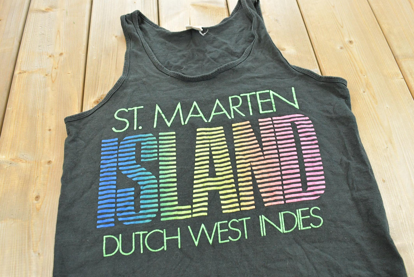 Vintage 1990s St Maarten Island Dutch West Indies Tank Top T-Shirt Men's M