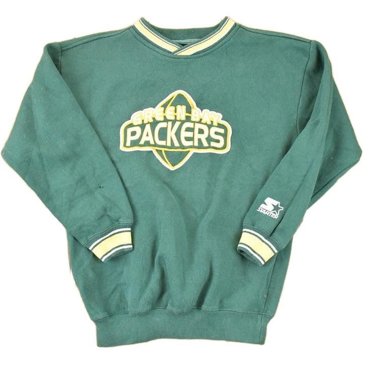 Vintage 1990s Starter Green bay Packers Embroidered NFL Crewneck Sweatshirt Youth M