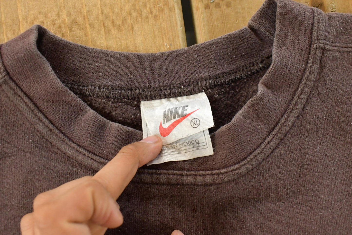 Vintage 1990s Nike Mini Swoosh Crewneck Sweatshirt Men's XL