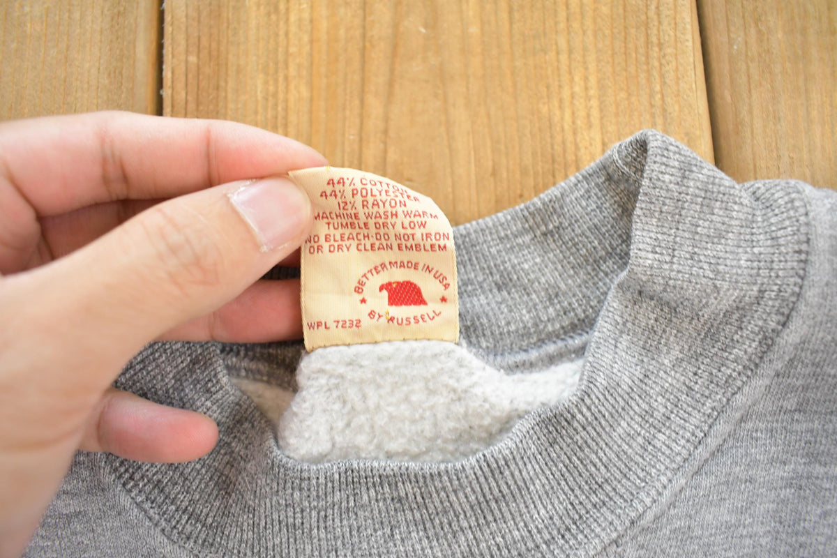 Vintage 1970s Russell Blank Heather Grey Crewneck Sweatshirt Men's M