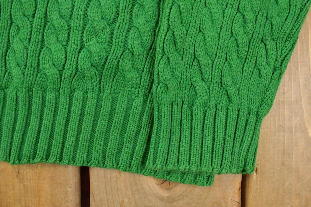 Vintage 1990s Lauren Ralph Lauren Cable Knit Crewneck Sweater Women's M