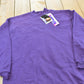 Vintage 1990s Deadstock Hanes Her Way Blank Purple Crewneck Sleep Sweatshirt Women's M Long