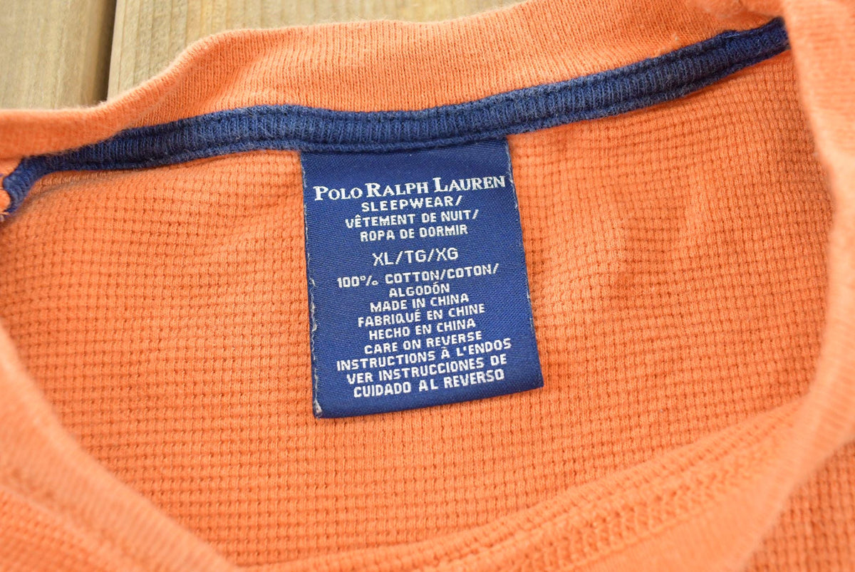 Vintage Y2K Ralph Lauren Polo Sleepwear Thermal Long Sleeve Undershirt T-Shirt Men's L
