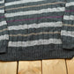 Vintage 1990s Honors Striped Acrylic Knit Crewneck Sweater Mens XL