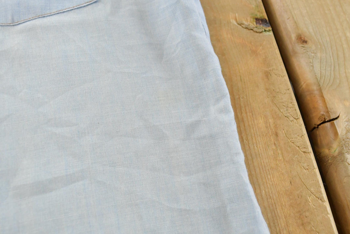 Vintage 1980s Wrangler Denim South Western Style Pearl Snap Button Up Chambray Short Sleeve Shirt Mens M