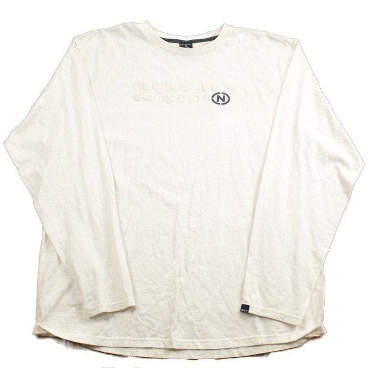 Vintage 1990s Nautica Jean Company Graphic T-Shirt Men's 2XL