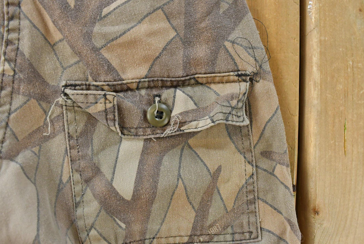 Vintage 1980s Melton Wintermaster Outdoors Tree Camo Cargo Hunting Pants Men's Small