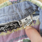 Vintage 1990s Kyoto Kasuals Striped Abstract Pattern Button Up Blouse Shirt Women's M