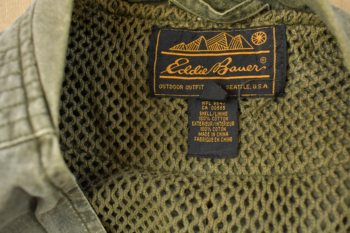 Vintage 1990s Eddie Bauer Fishing Vest Jacket Men's S Men's Medium