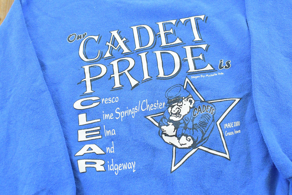 Vintage 2000 Cadet Pride Souvenir Crewneck Sweatshirt Youth L