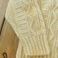 Vintage 1980s Wool 3D Cable Knit Sweater Men's M