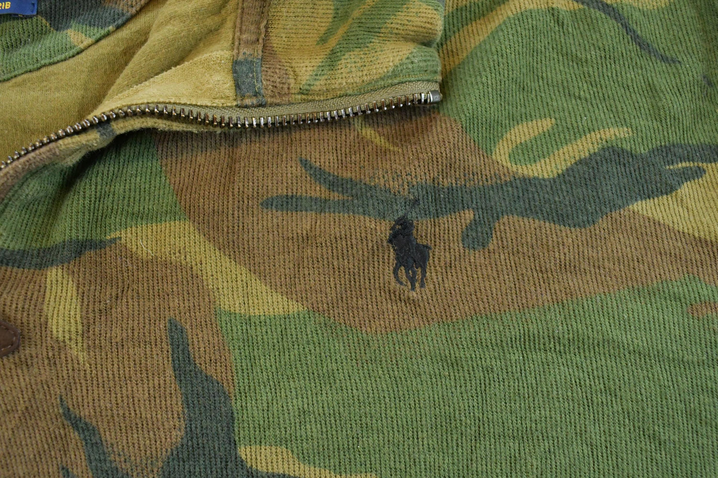 Vintage 2000s Polo Ralph Lauren Camo Quarter Zip Sweatshirt Men's 2XL