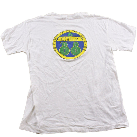 Vintage 1988 University Notre Dame Graduate Class Collegiate T-Shirt Men's Medium