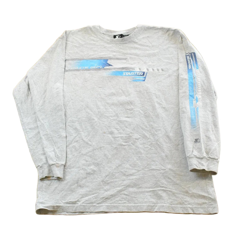 Vintage 1990s Spellout Starter Long Sleeve T-Shirt Men's Large