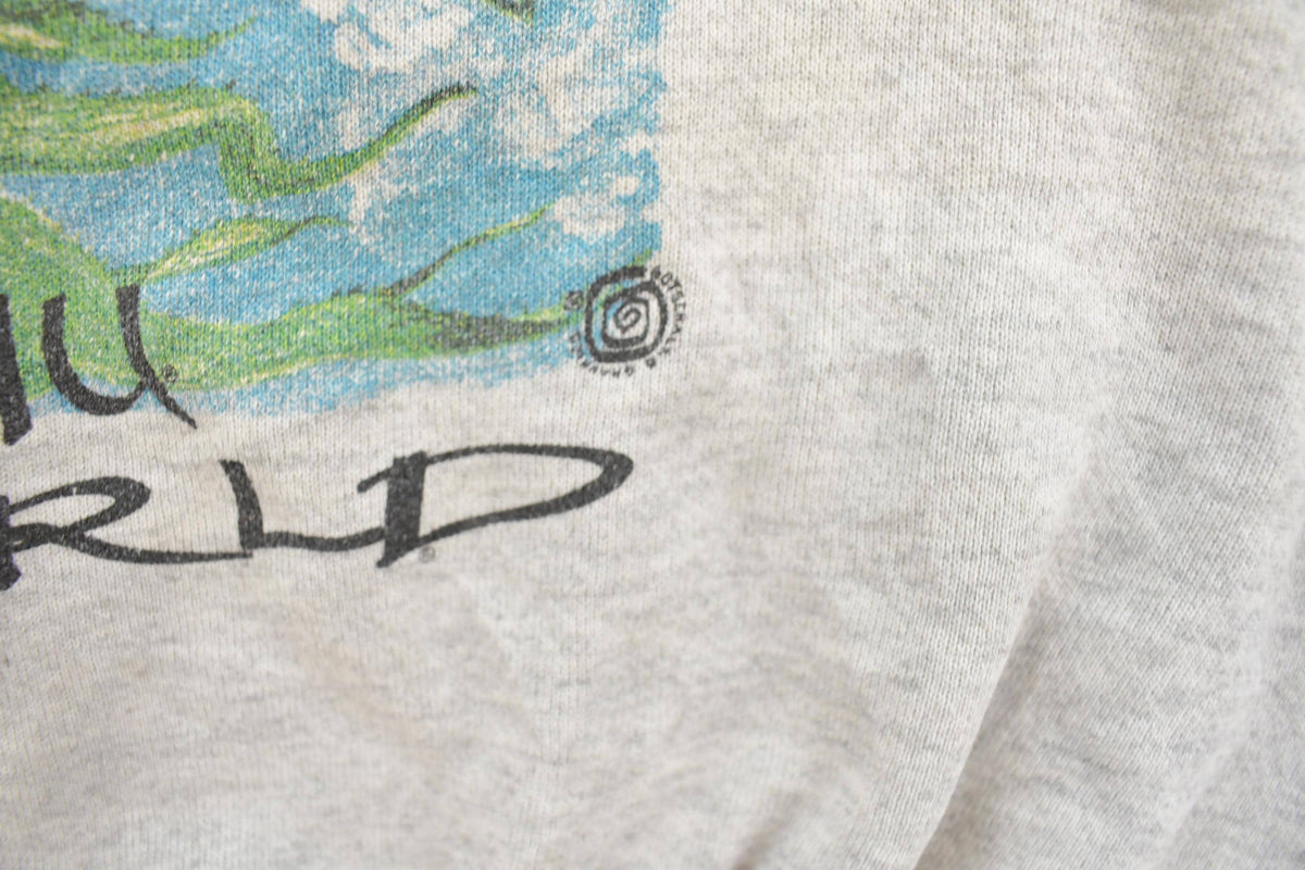 Vintage 1990s Shamu Sea World Orca Whale Graphic Crewneck Sweatshirt Men's XL