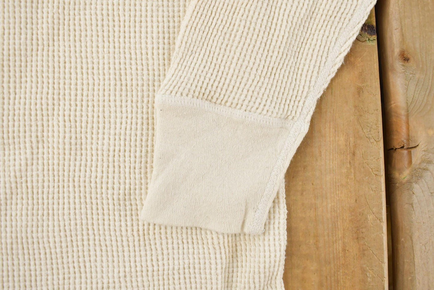 Vintage 1970s J.E. Morgan All Natural Thermal Waffle Knit Long Sleeve Shirt Men's M