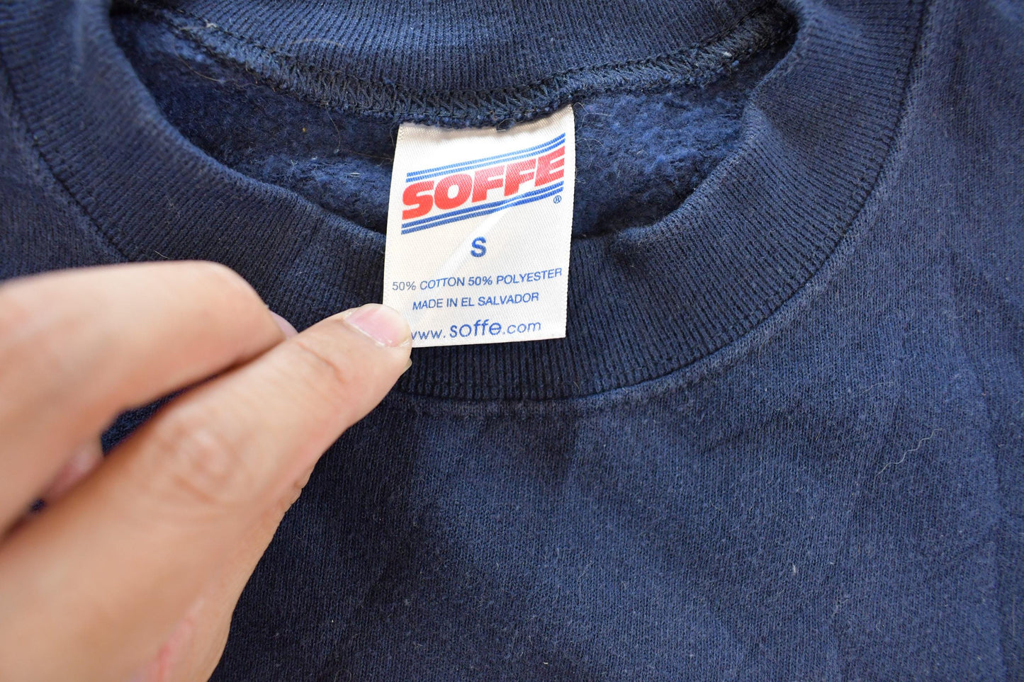 1990s Vintage Navy Spell Out Naval Crewneck Sweatshirt Men's S