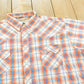 Vintage 1990s Wrangler Western Shirts Plaid Pearl Snap Short Sleeve Button Up Shirt Mens 2XL
