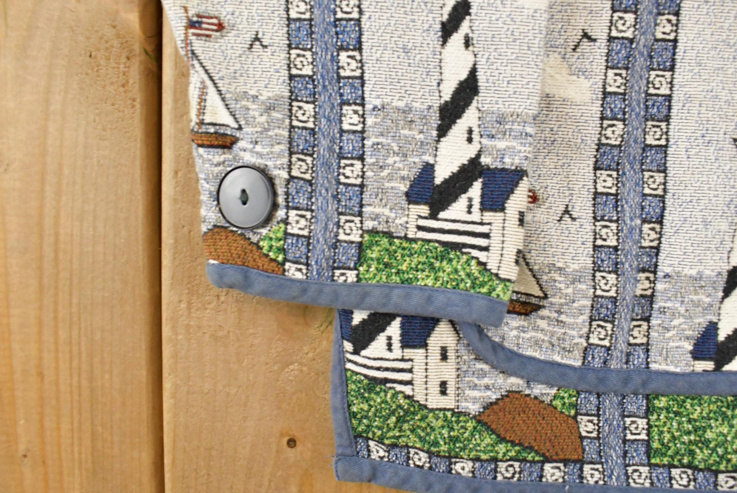 Vintage 1990s Blair Button Up Patch Work Tapestry Jacket Women's Medium