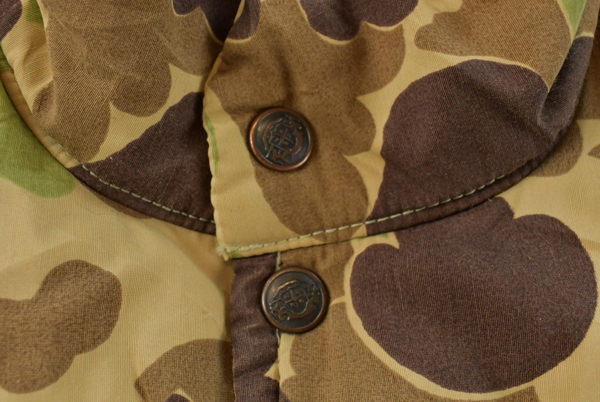 Vintage 1990s Duck Camo Reversible Vest Goose Down Puffer Jacket Men's S