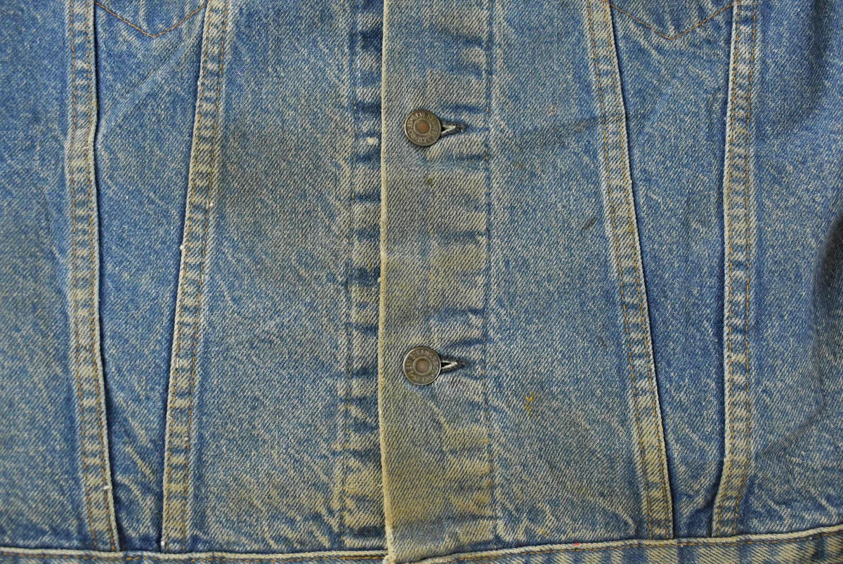 Vintage 1980s Levi's Blanket Lined Denim Jean Trucker Jacket Men's M