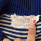 Vintage 1980s Acrylic Quarter Zip Knit Turtle Neck Sweater Women's S