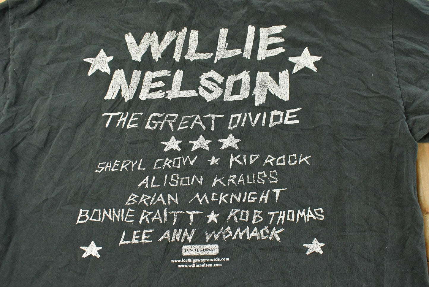 Vintage 2000s Willie Nelson The Great Divide Tour T-Shirt Men's L