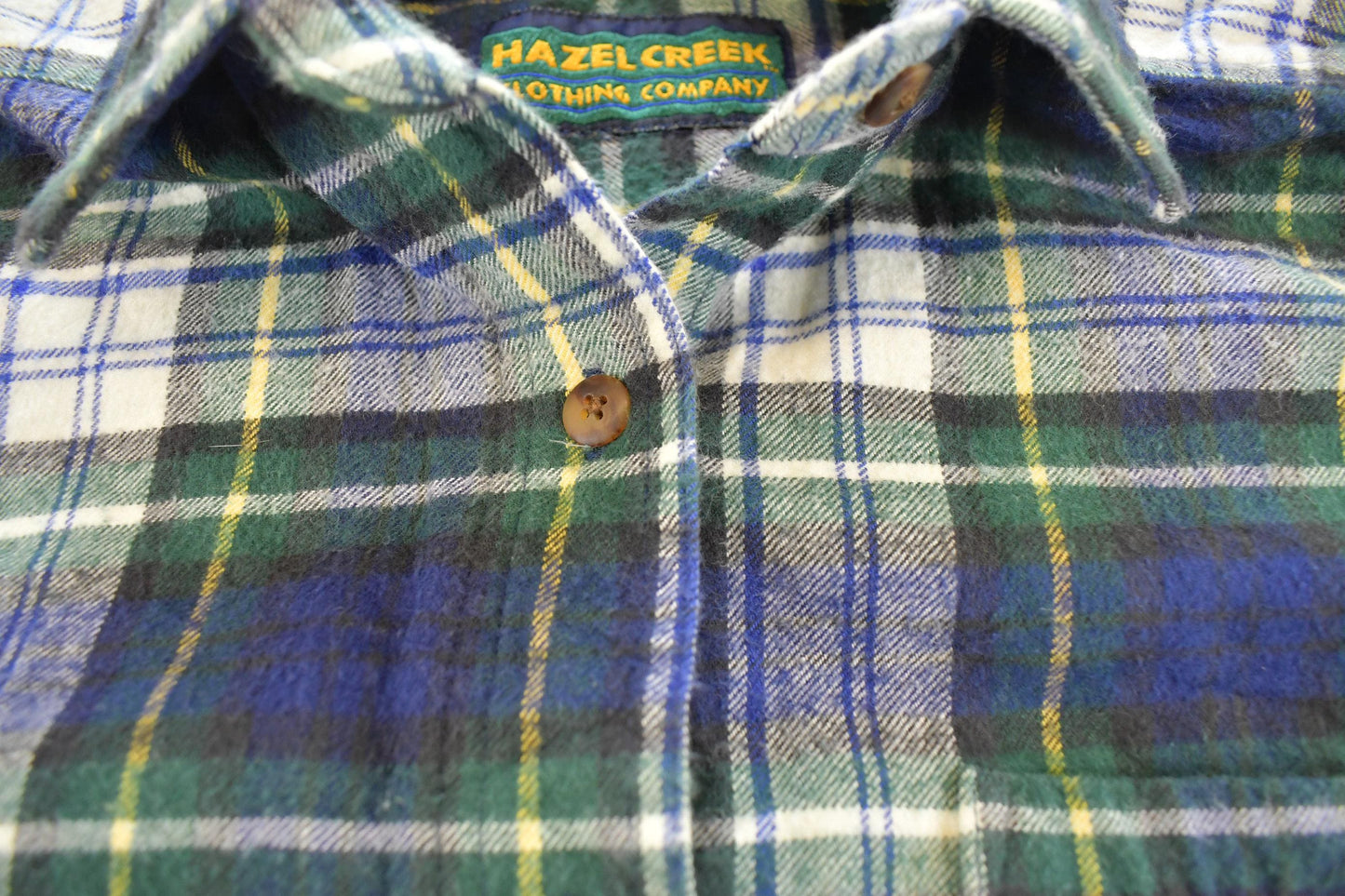 Vintage 1990s Hazel Creek Plaid Flannel Button Up Shirt Women's L
