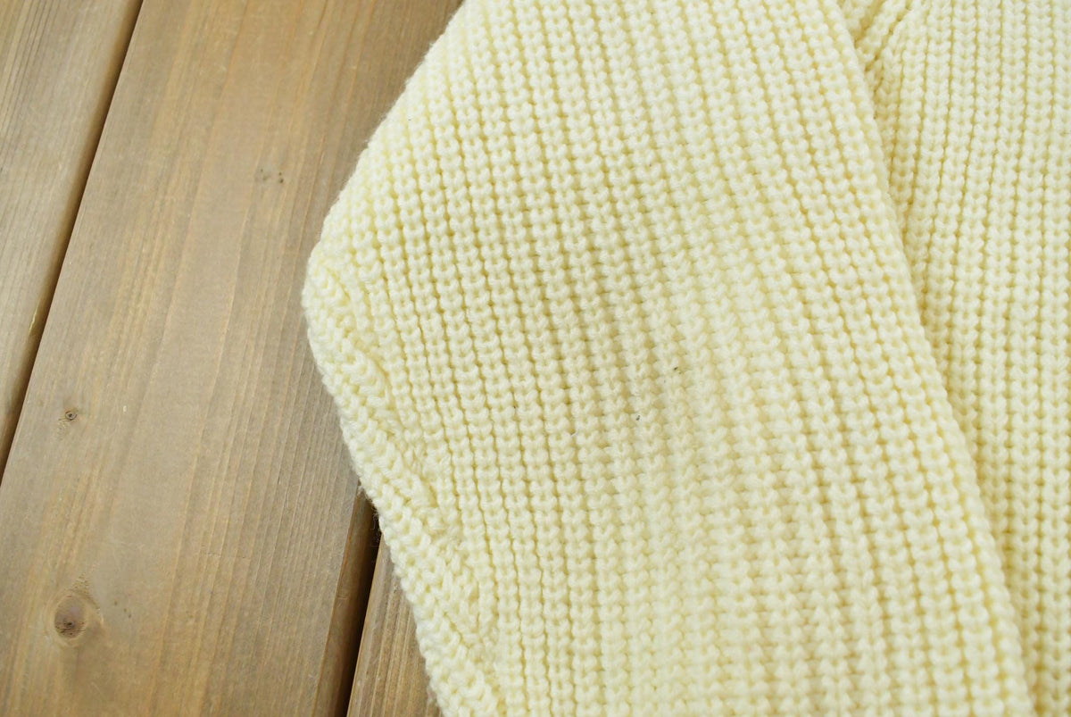 Vintage 1980s Damon Shawl Collar Acrylic Knit Button Up Cardigan Sweater Men's L