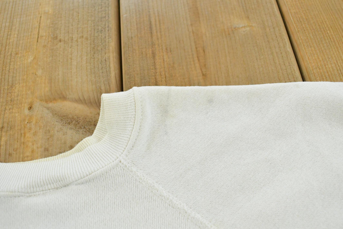 Vintage 1980s Tultex Born In The USA A Long Time Ago Souvenir Raglan Crewneck Sweatshirt Men's M / Made in USA / 80s Streetwear