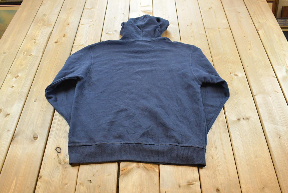 Vintage 2000s Champion Blue Small Logo Hoodie Sweatshirt Men's M / Y2K Streetwear / 00s Basic Layering Essential