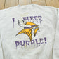 Vintage 1990s Minnesota Vikings I Bleed Purple NFL Crewneck Sweatshirt Mens M
