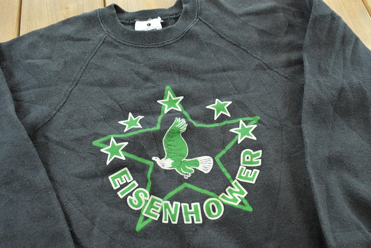 Vintage 1980s Eisenhower Eagles High School Raglan Sweatshirt Youth L