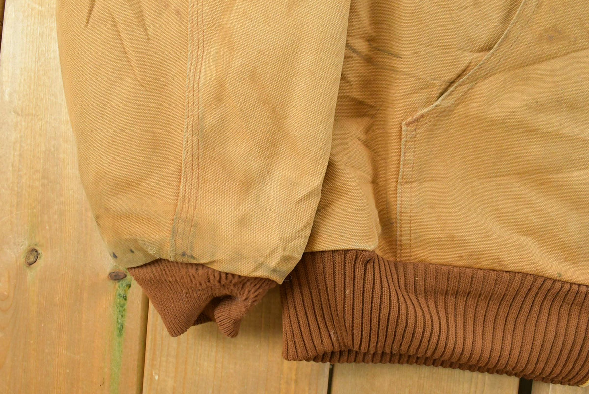 Vintage 1990s Carhartt Distressed Canvas Hooded Jacket Men's XL