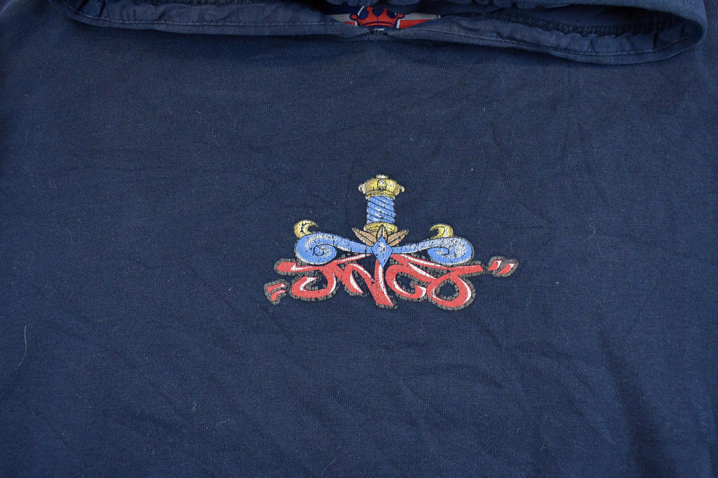 Vintage Y2K JNCO Jeans Sword Dragon Hoodie Sweatshirt Mens Large